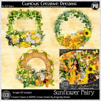 Sunflower Fairy Clusters Frames